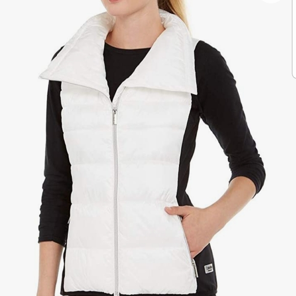 Calvin Klein Jackets & Blazers - Calvin Klein White Puffer Vest Stretch Sides